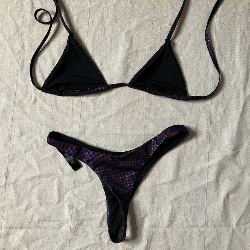 ASOS PURPLE SPARKLE BIKINI- size 2 - Picture 4 of 5